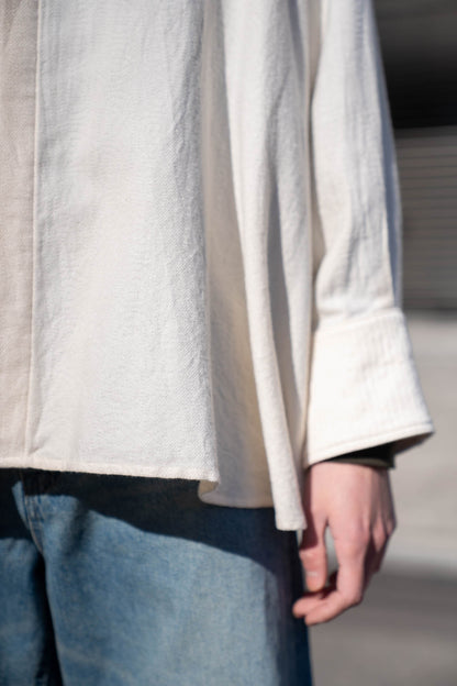 Draped Shirt-Jacket in KP