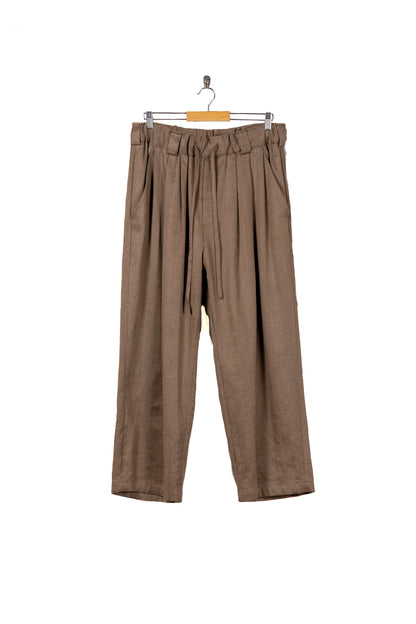 Linen Herringbone Oversize Pants