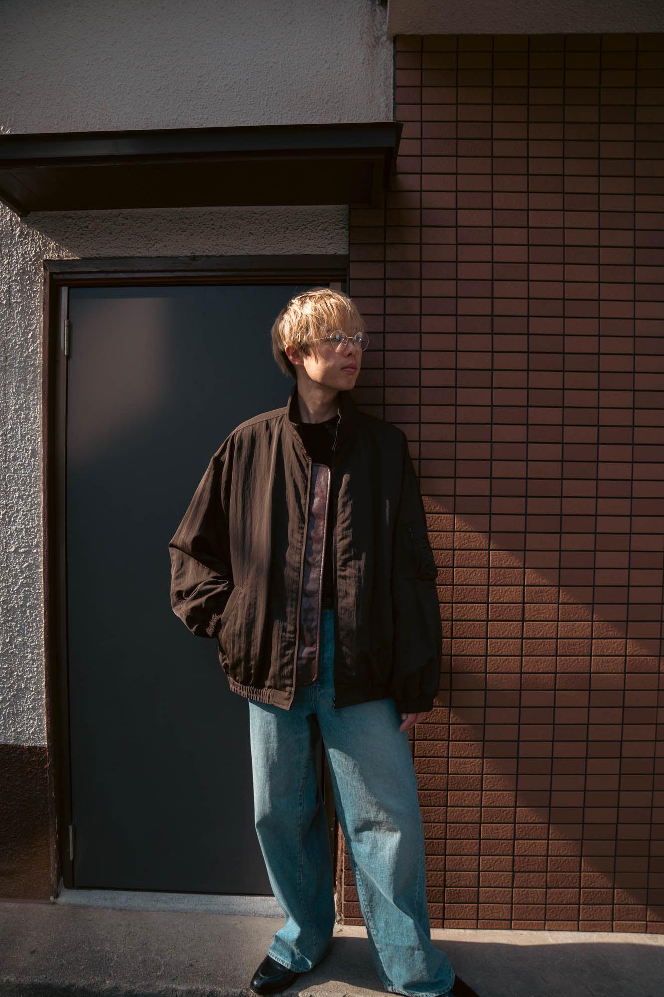 SHRUNK NYLON OVERSIZED FIGHT JACKET(ST.1386)