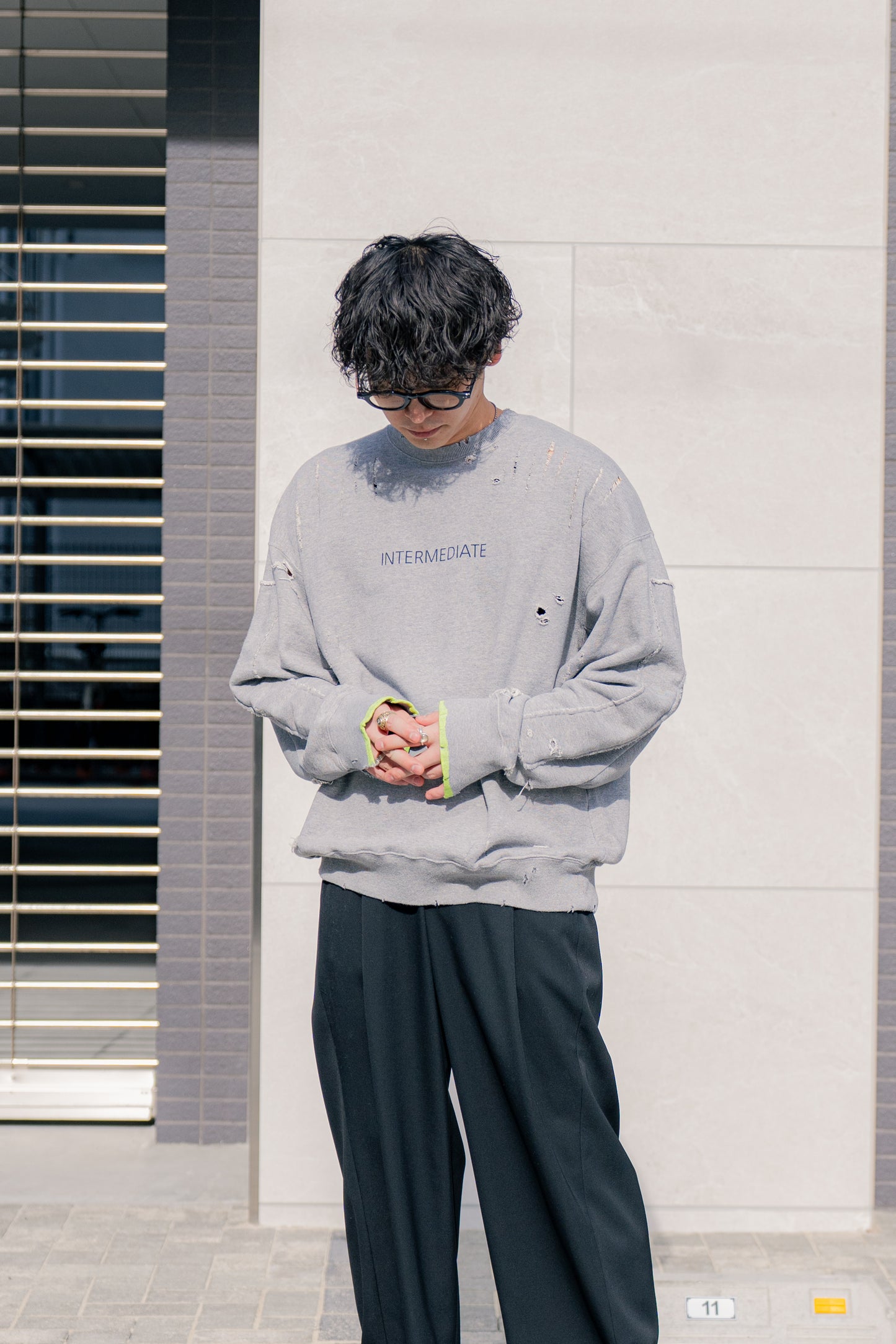 OVERSIZED REBUILD SWEAT LS