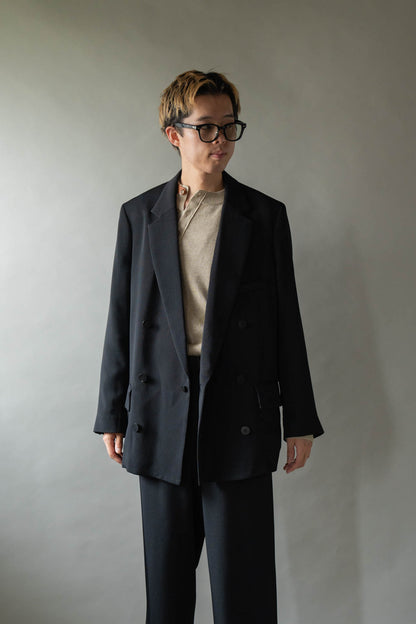 Double-breasted Jacket in Rayon Tricotine