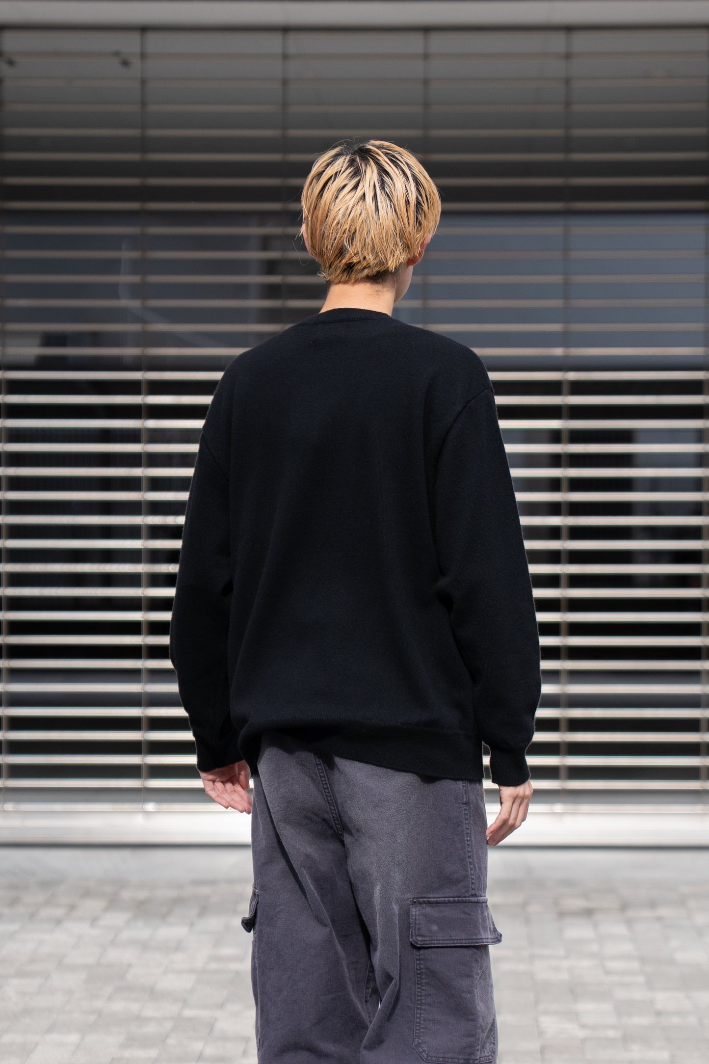RIGID CASHMERE GARMENT DYED SWEATER P/O