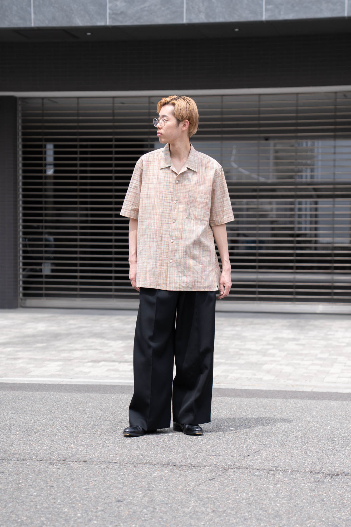 cotton ikat check shirt
