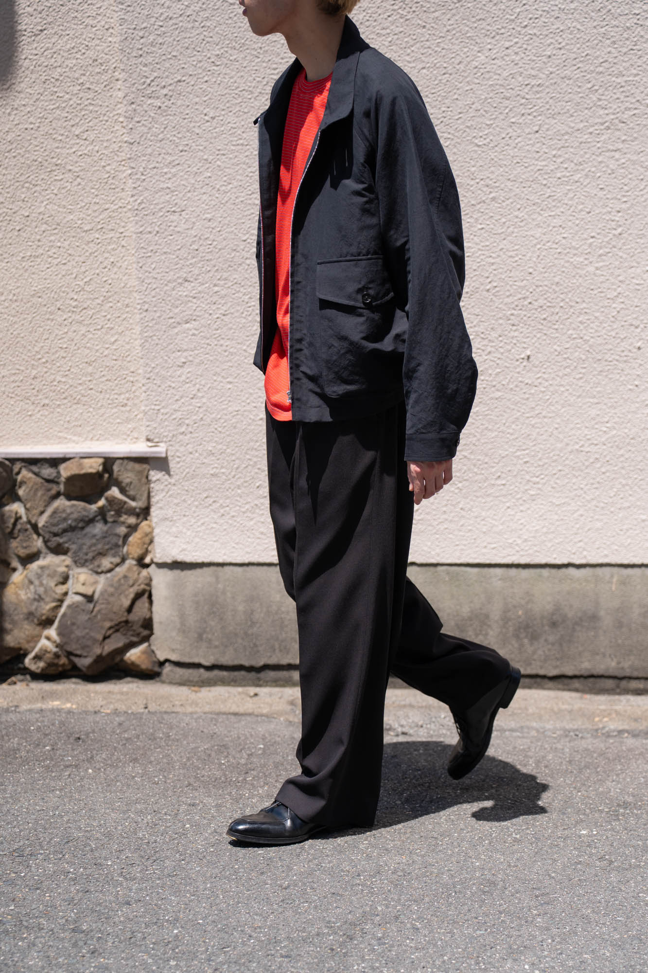 GARMENT DYED BORDER T-SHIRT