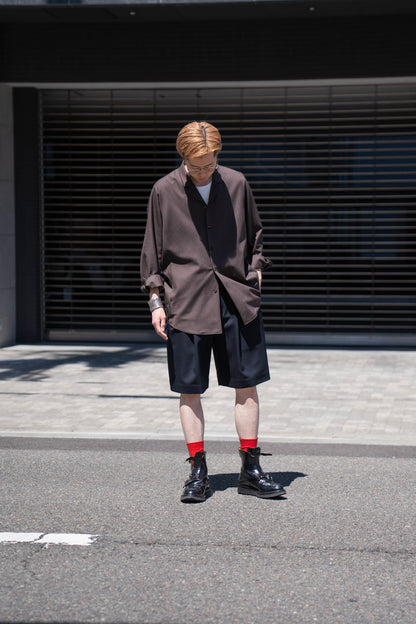 WOOL KERSEY WIDE EASY SHORT TROUSERS(ST.1436)