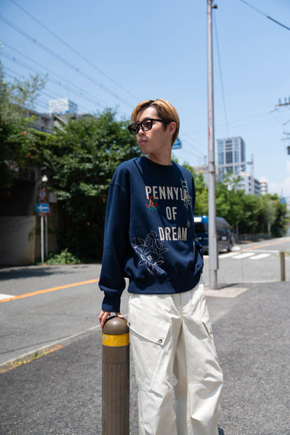 Hand-stitched sweatshirt