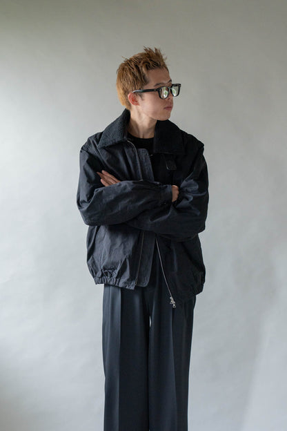 DETATCHABLE COLLAR RESIN-FINISH COTTON JACKET(ST.1576)