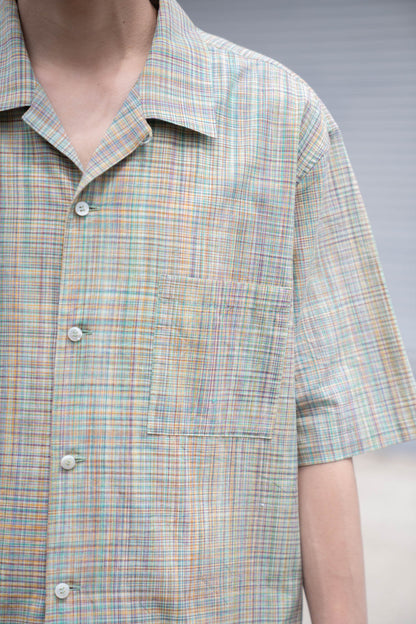 cotton ikat check shirt