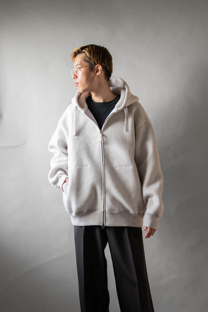 WOOL SWEAT ZIP HOODIE