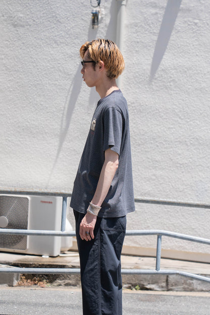Hand-Embroidered Stripe T-Shirt