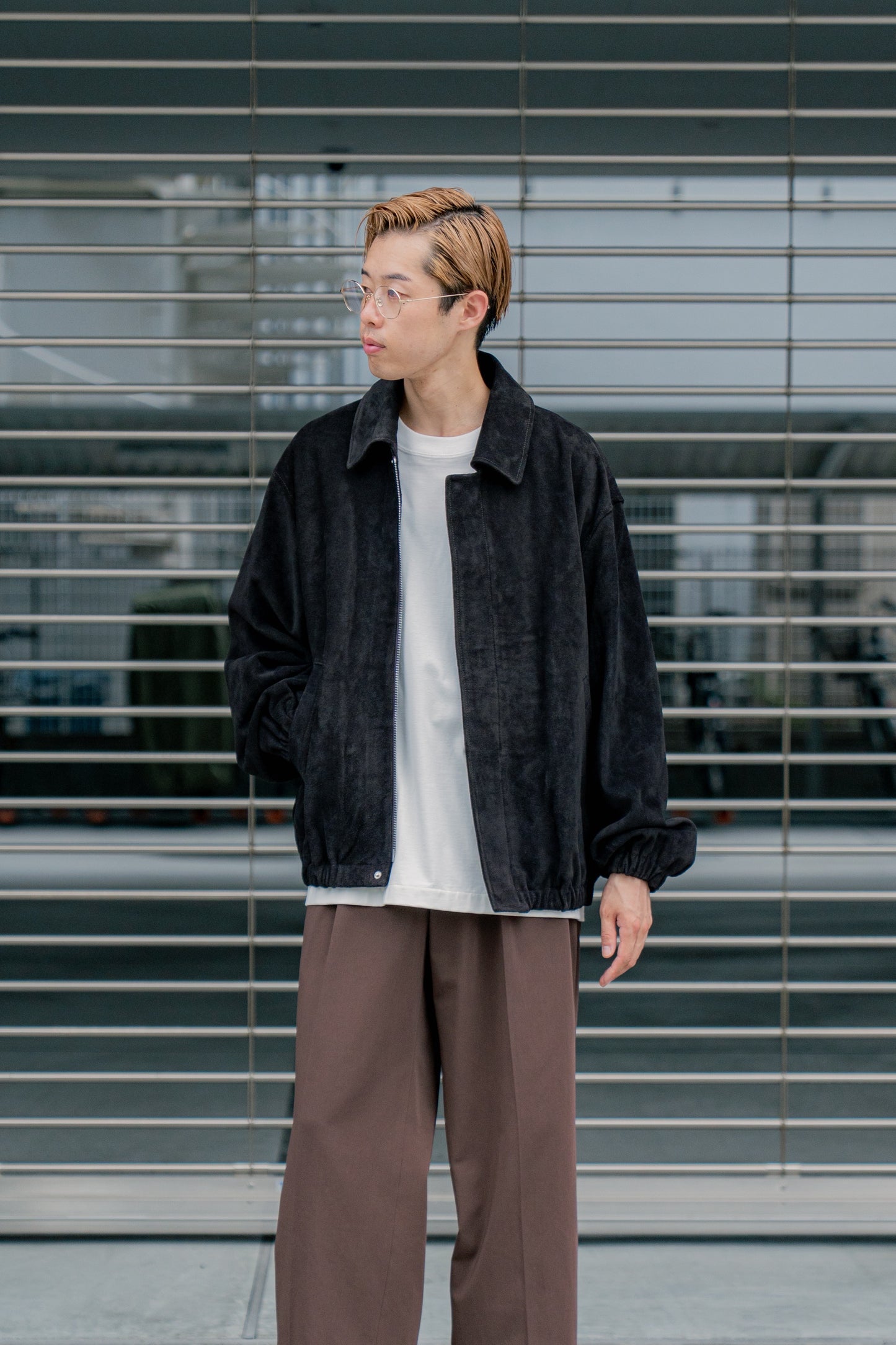 COW SUEDE ZIP SHORT JACKET(ST.1217)