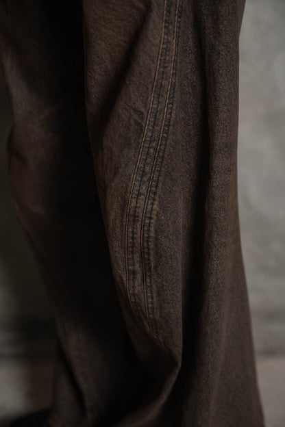 3D TWISTED WIDE LEG JEANS
