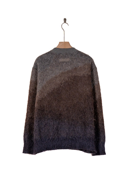 GRADATION MOHAIR KNIT CARDIGAN