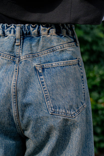 TWIST SEAM BAGGY VINTAGE DENIM JEANS