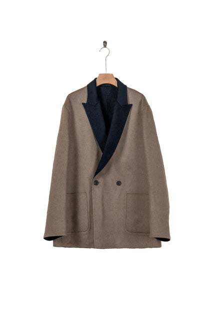 REVERSIBLE PEAK LAPEL JACKET