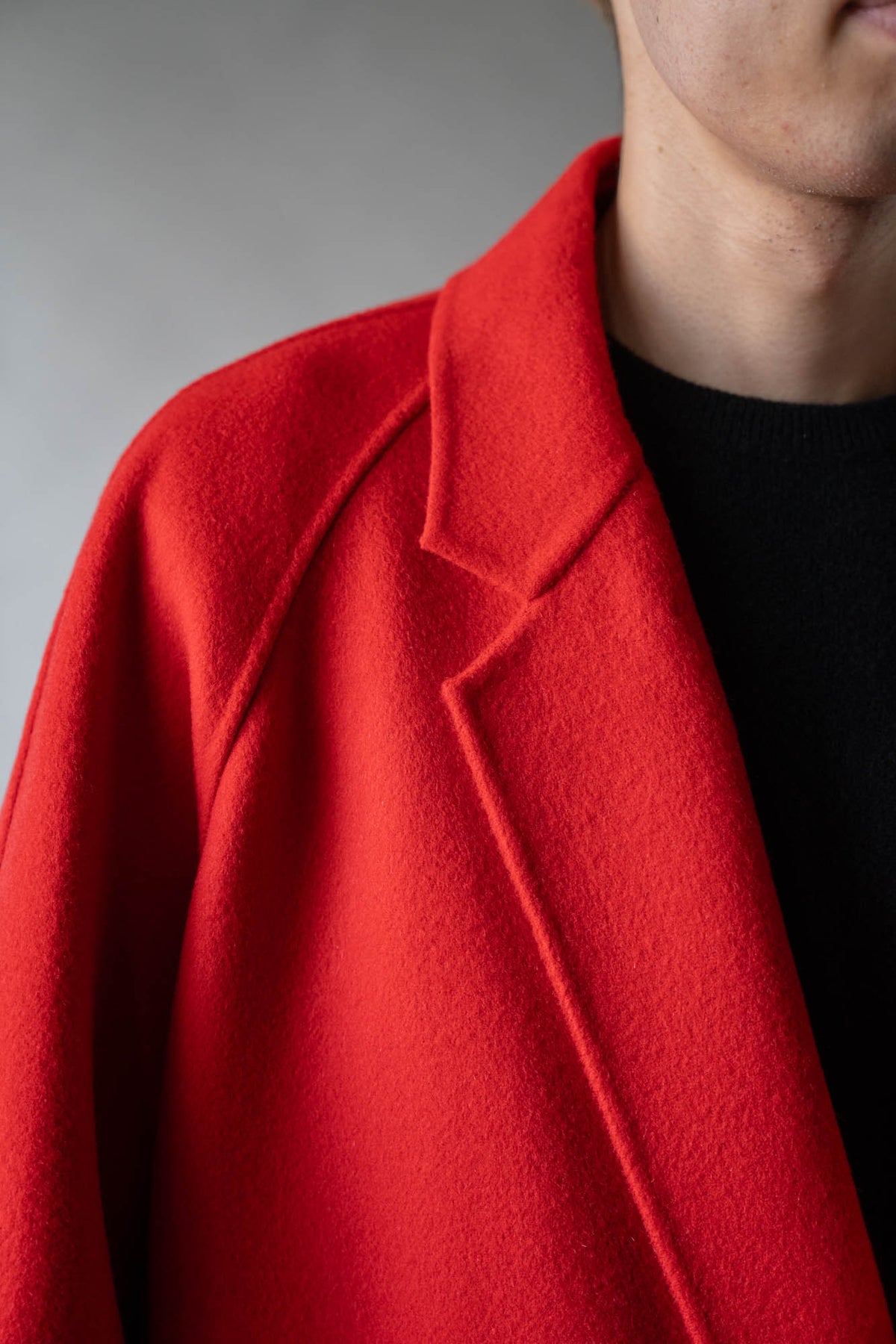 W/CA DOUBLE FACE NOTCH LAPEL COAT(ST.1544)