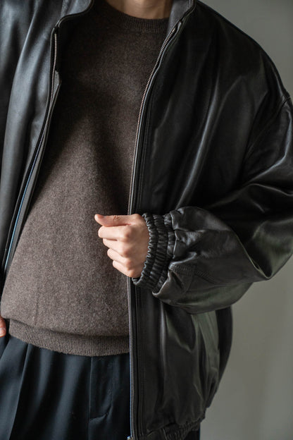 SHEEP LEATHER STAND COLLAR JACKET(ST.1553)