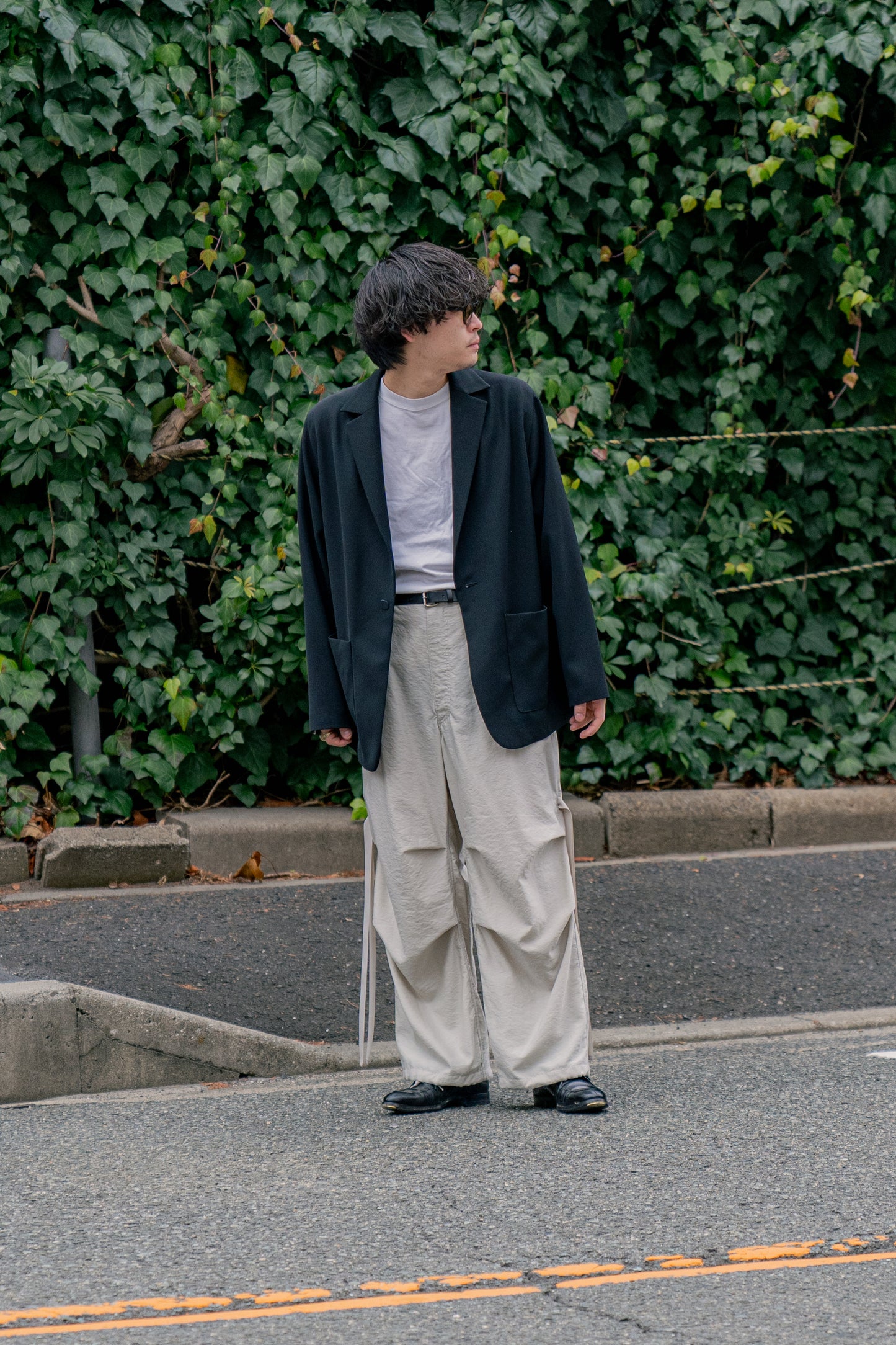 Wo/Ny poplin parachute pants