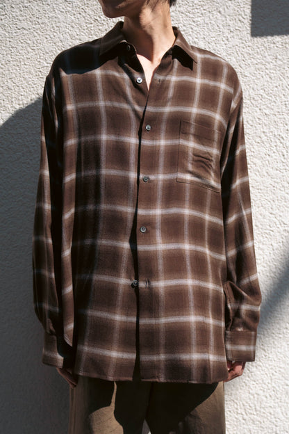 LY/VIS CHECK OVERSIZED LS SHIRT(ST.1461)