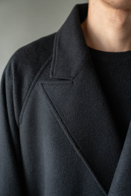WOOL CASHMERE OVERSIZED PEAK LAPEL CHESTER COAT(ST.1533)
