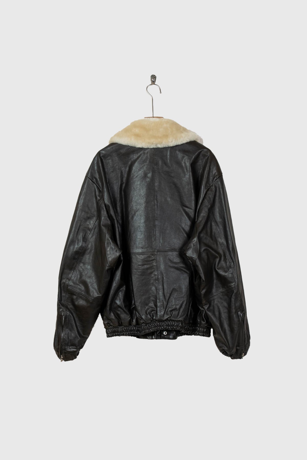 MOUTON COLLAR CALF ZIP JACKET(ST.1549)