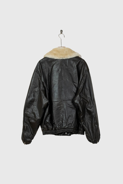 MOUTON COLLAR CALF ZIP JACKET(ST.1549)