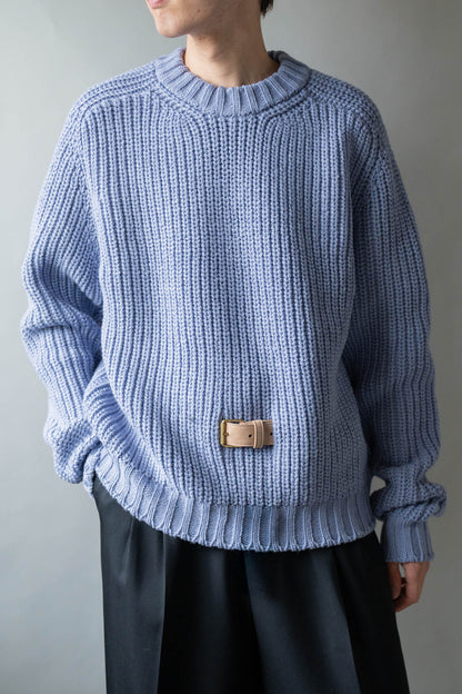 Belt. Slit Knit in Merinos d`Arles