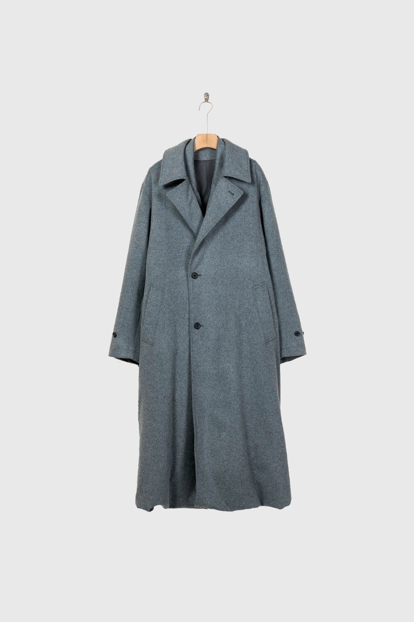 WOOL CASHMERE LAYERED COMBINATION COAT(ST.1539)
