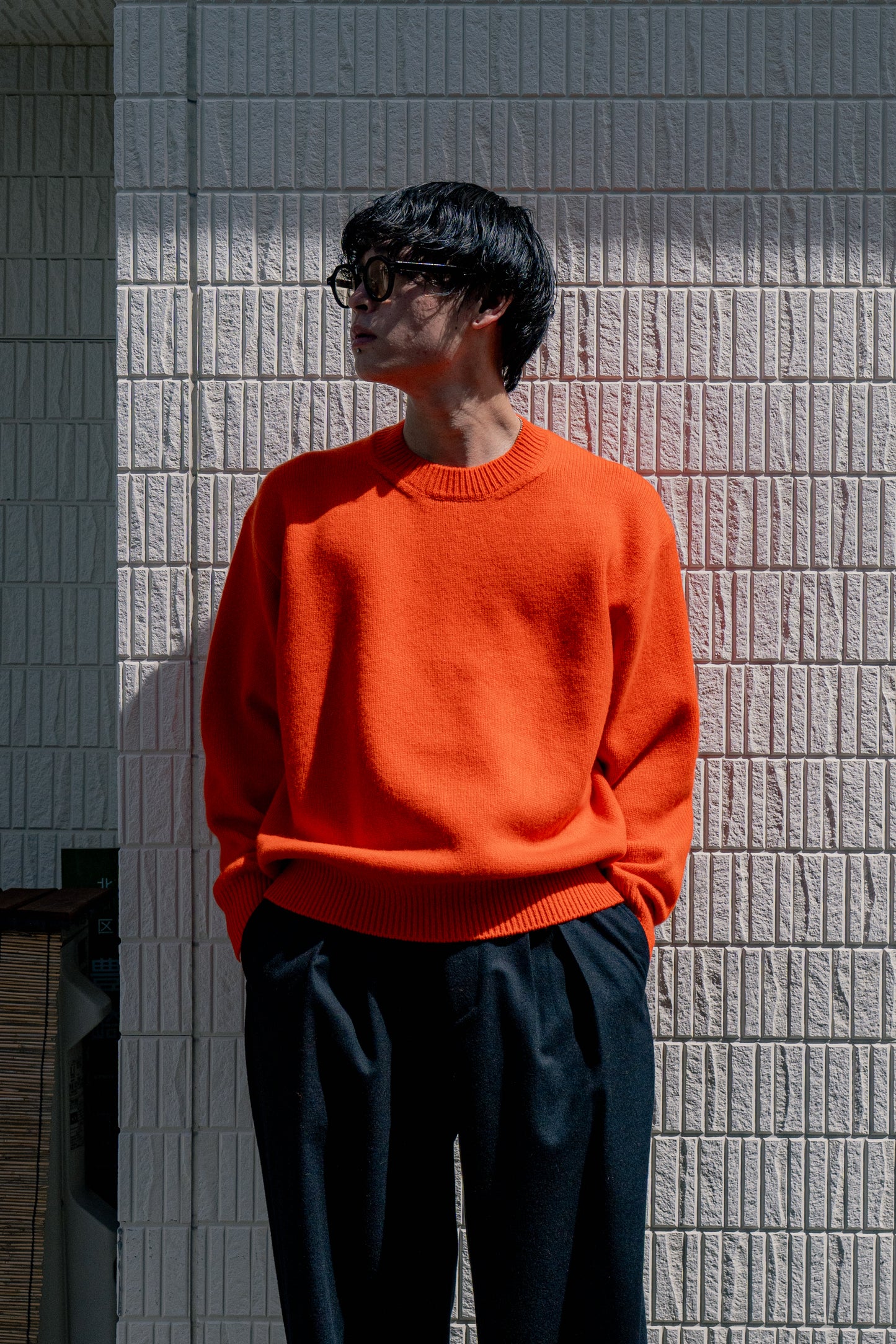 EXTRA FINE WOOL WARM KNIT CREW NECK LS