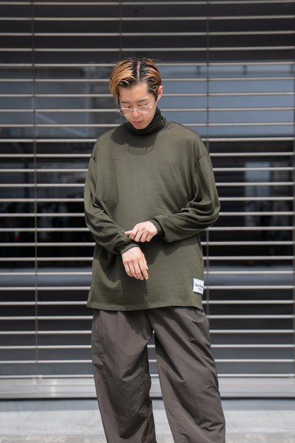 MERINO WOOL HIGH NECK L/S T-SHIRT