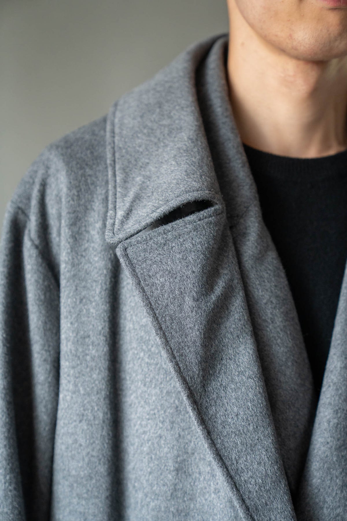 WOOL CASHMERE LAYERED COMBINATION COAT(ST.1539)