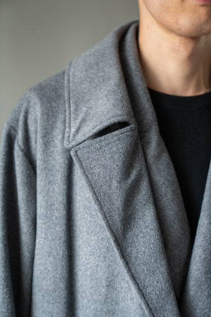 WOOL CASHMERE LAYERED COMBINATION COAT(ST.1539)