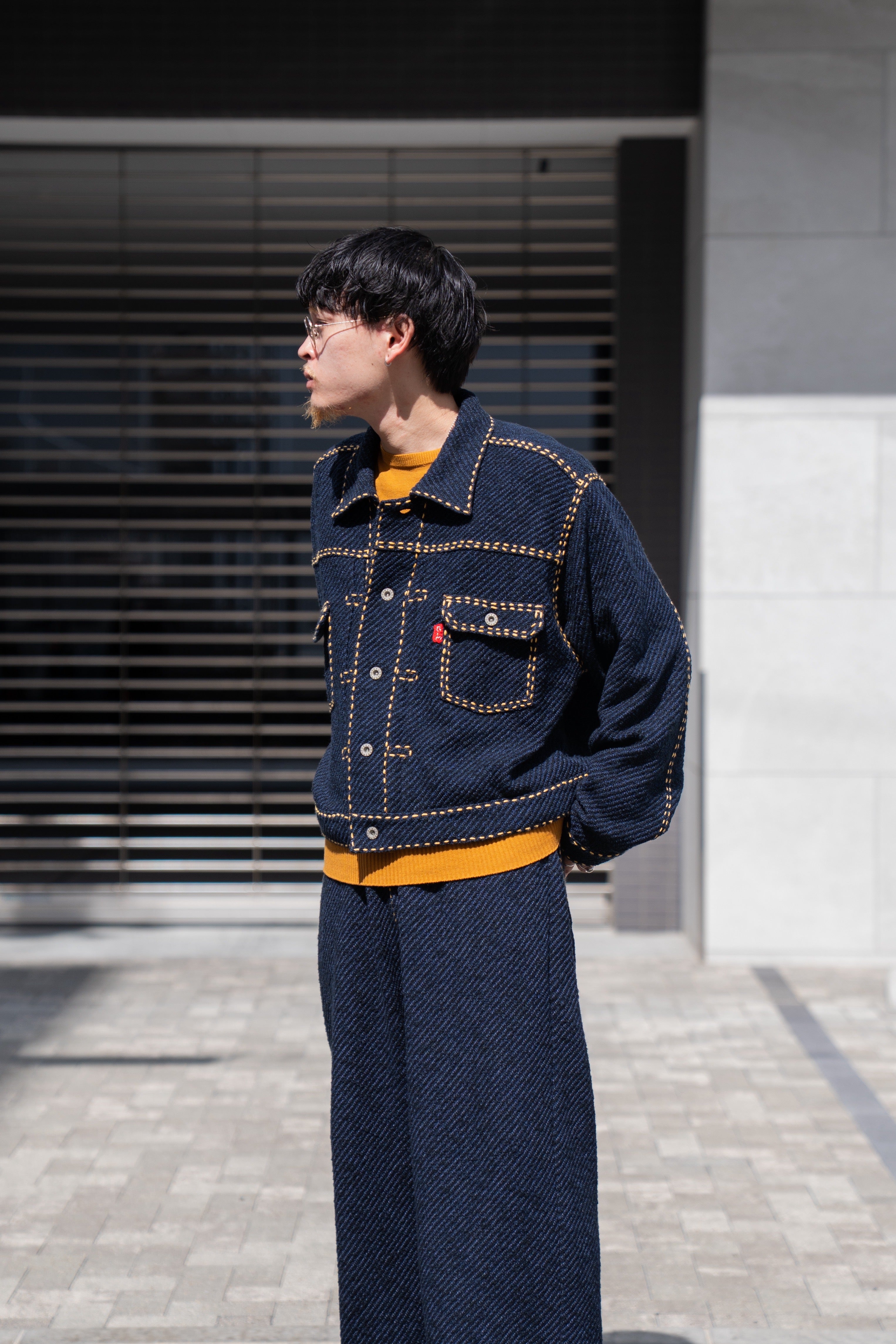 gim context（ジムコンテキスト） - Hand Stitched Rigid Denim Knit