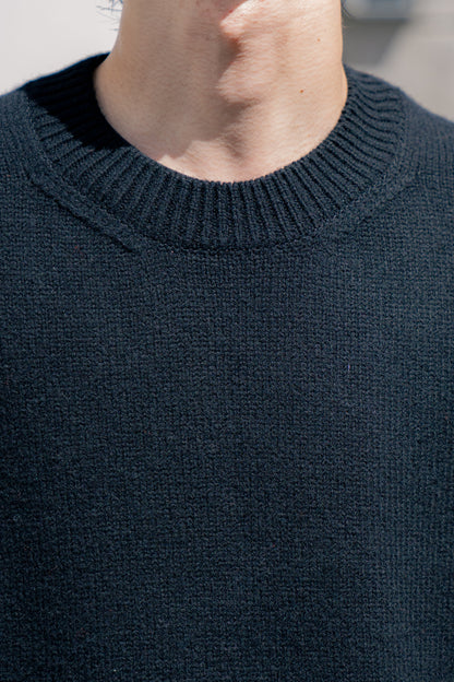 EXTRA FINE WOOL WARM KNIT CREW NECK LS