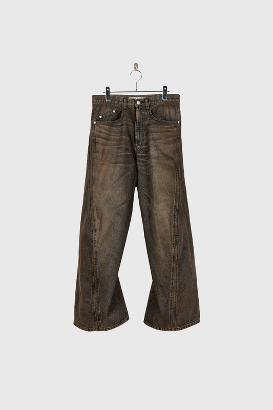 3D TWISTED WIDE LEG JEANS