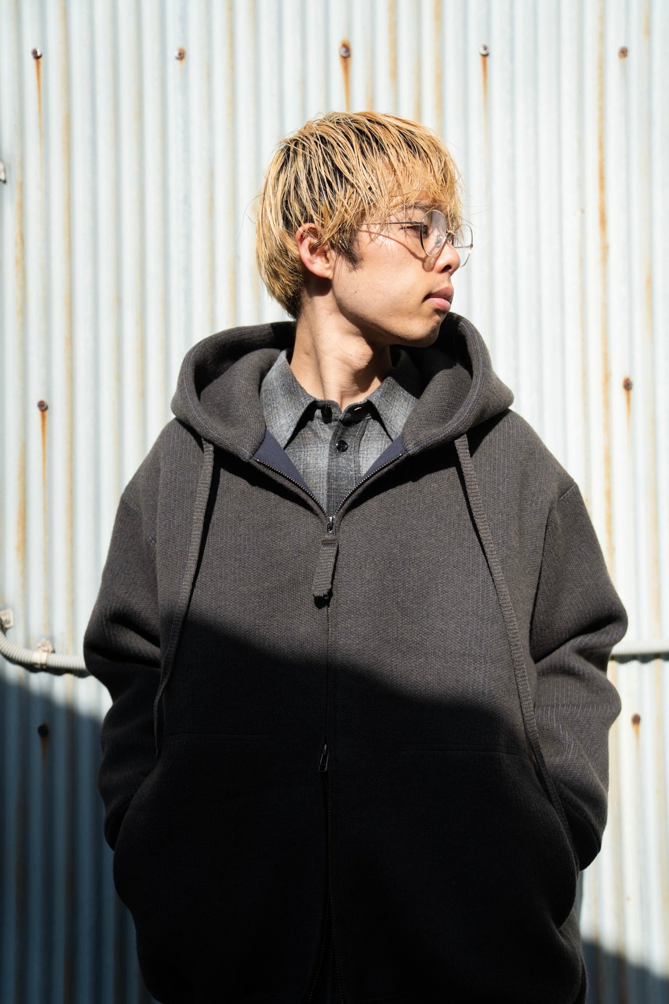 WOOL SWEAT ZIP HOODIE