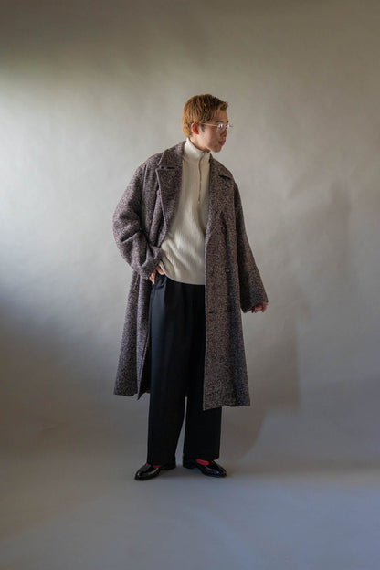 LOOP TWEED DOUBLE-BREASTED COAT