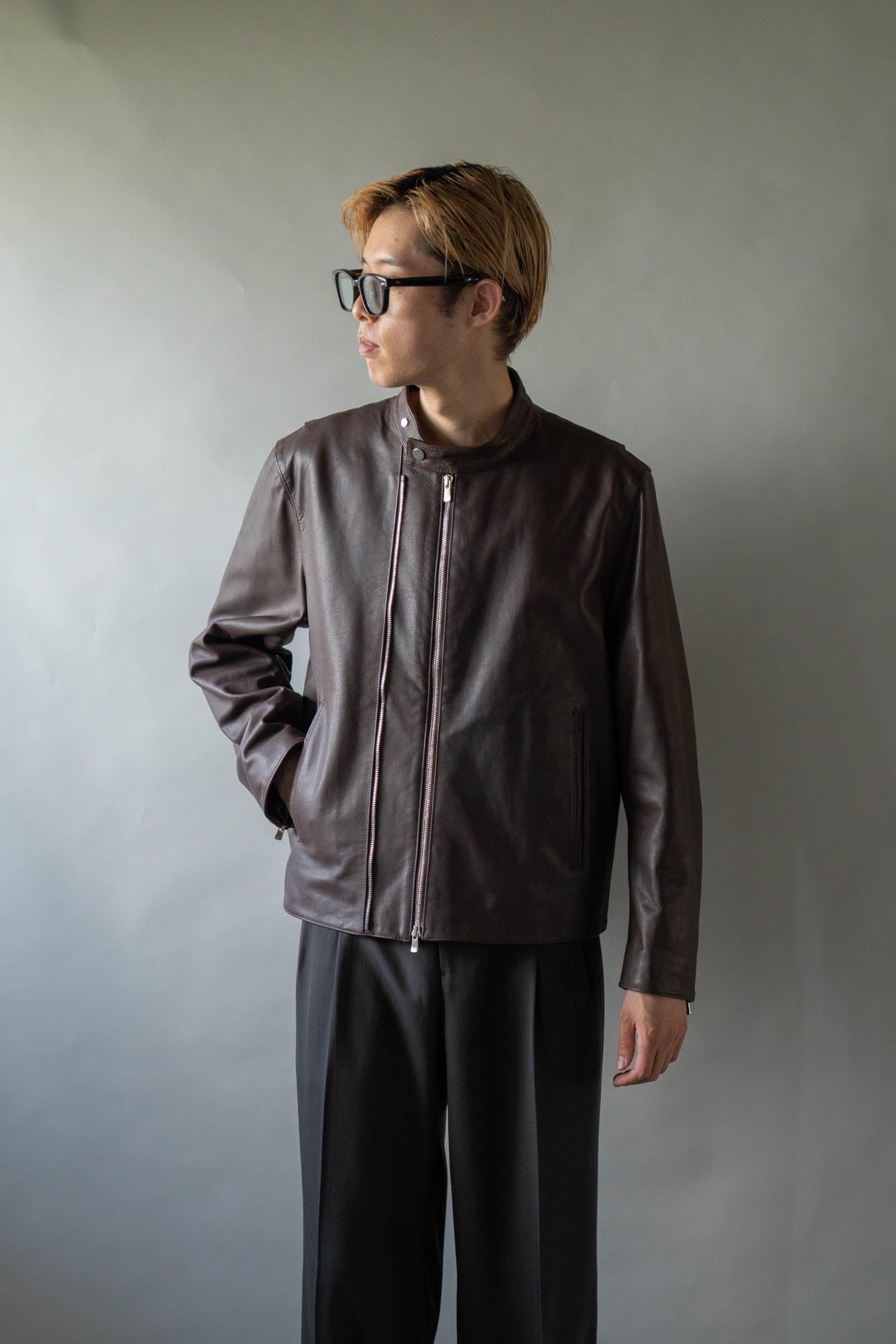 Leather Double Zip-up Blouson | レザージャケットOVERCOAT（オーバー
