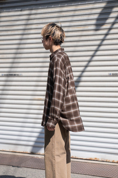 LY/VIS CHECK OVERSIZED LS SHIRT(ST.1461)