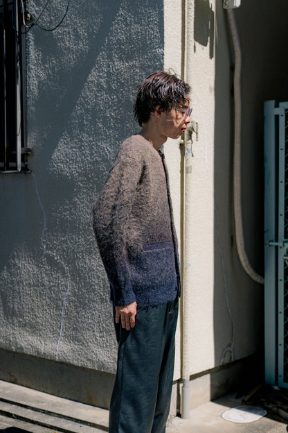 GRADATION MOHAIR KNIT CARDIGAN