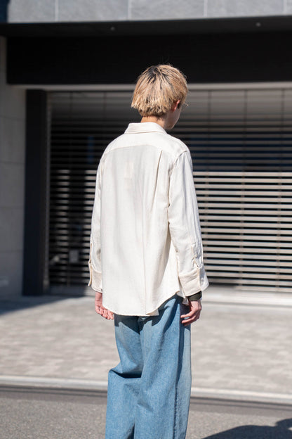 Draped Shirt-Jacket in KP