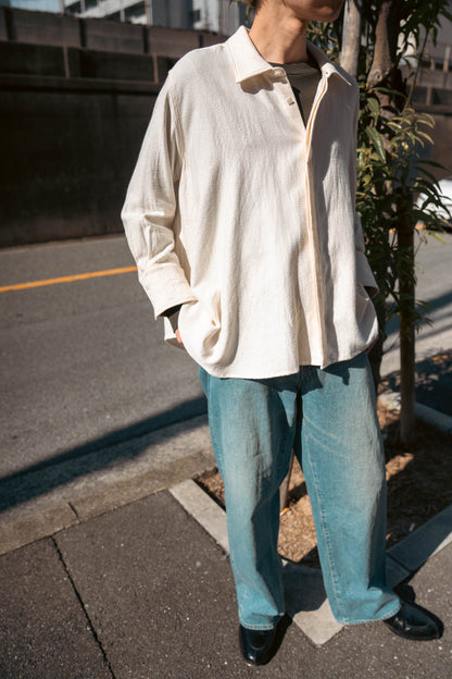 Draped Shirt-Jacket in KP