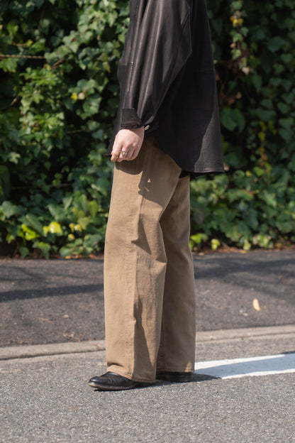 SULFUR DYED OXFORD VINTAGE WIDE PANTS(ST.1395)