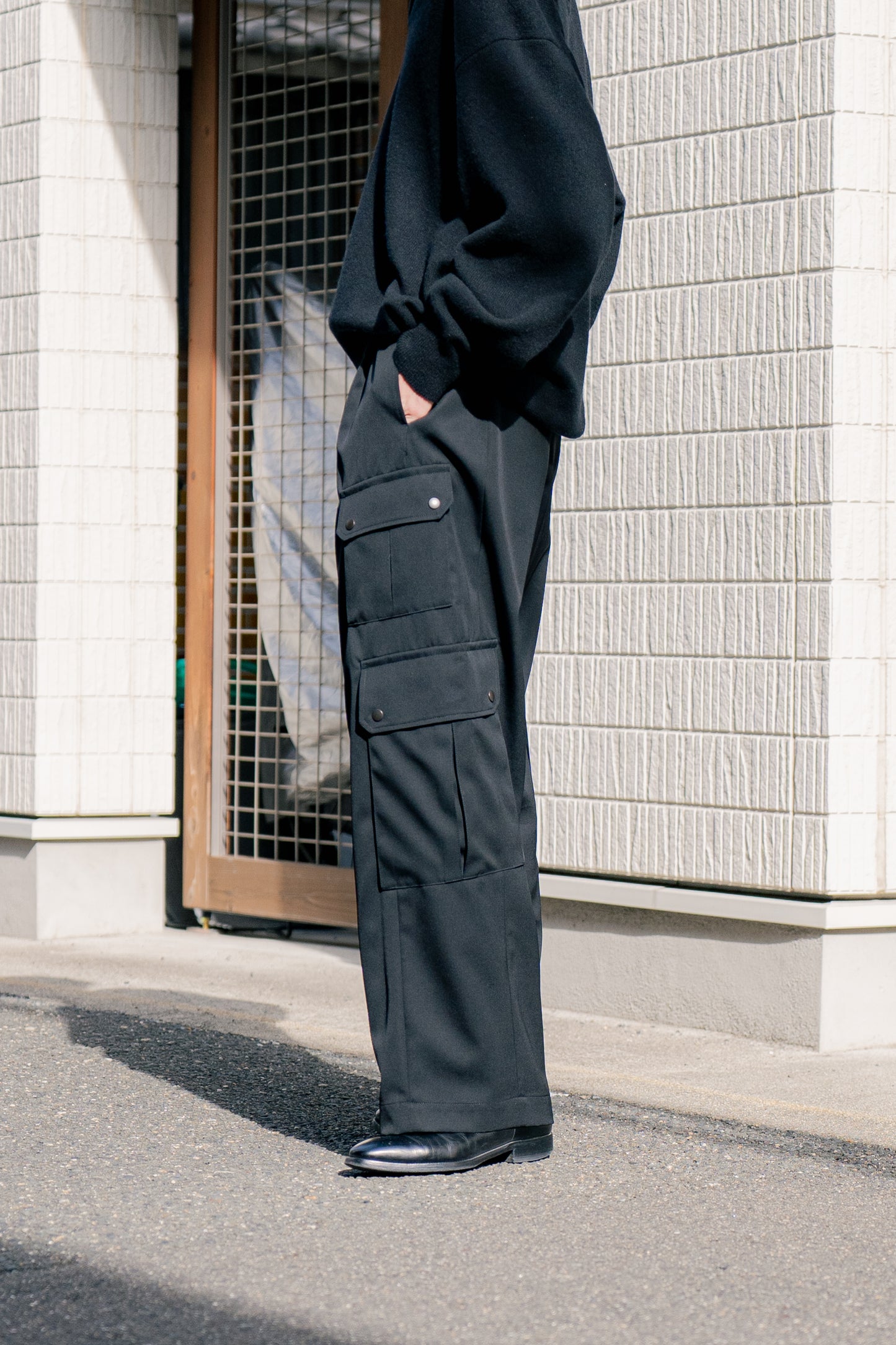 CARGO POCKET WIDE EASY TROUSERS