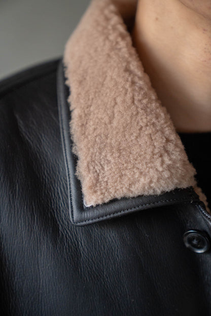 REVERSIBLE MOUTON BLOUSON