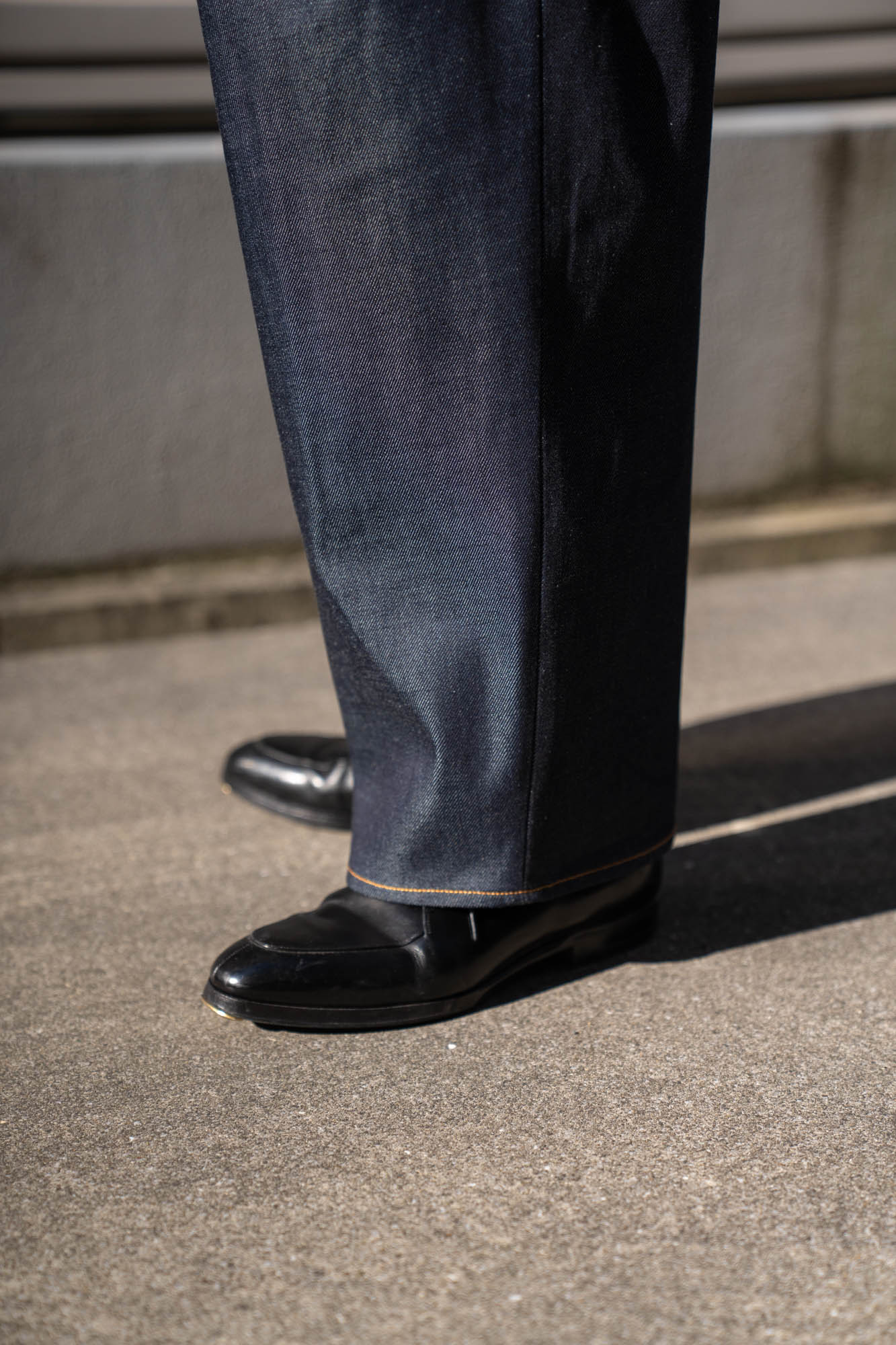 2TUCK WIDE DENIM PANTS -ENTASIS Mk-Ⅱ