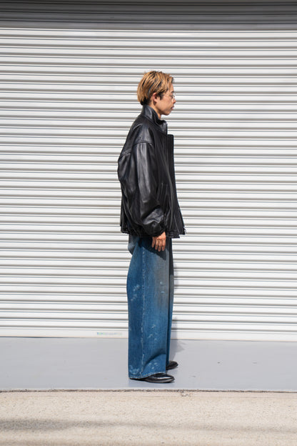 SHEEP LEATHER STAND COLLAR JACKET(ST.1220)