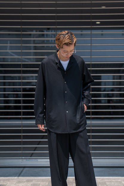 SHIRT JACKET IN WOOL FLANNEL