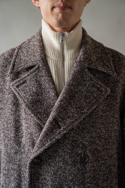 LOOP TWEED DOUBLE-BREASTED COAT