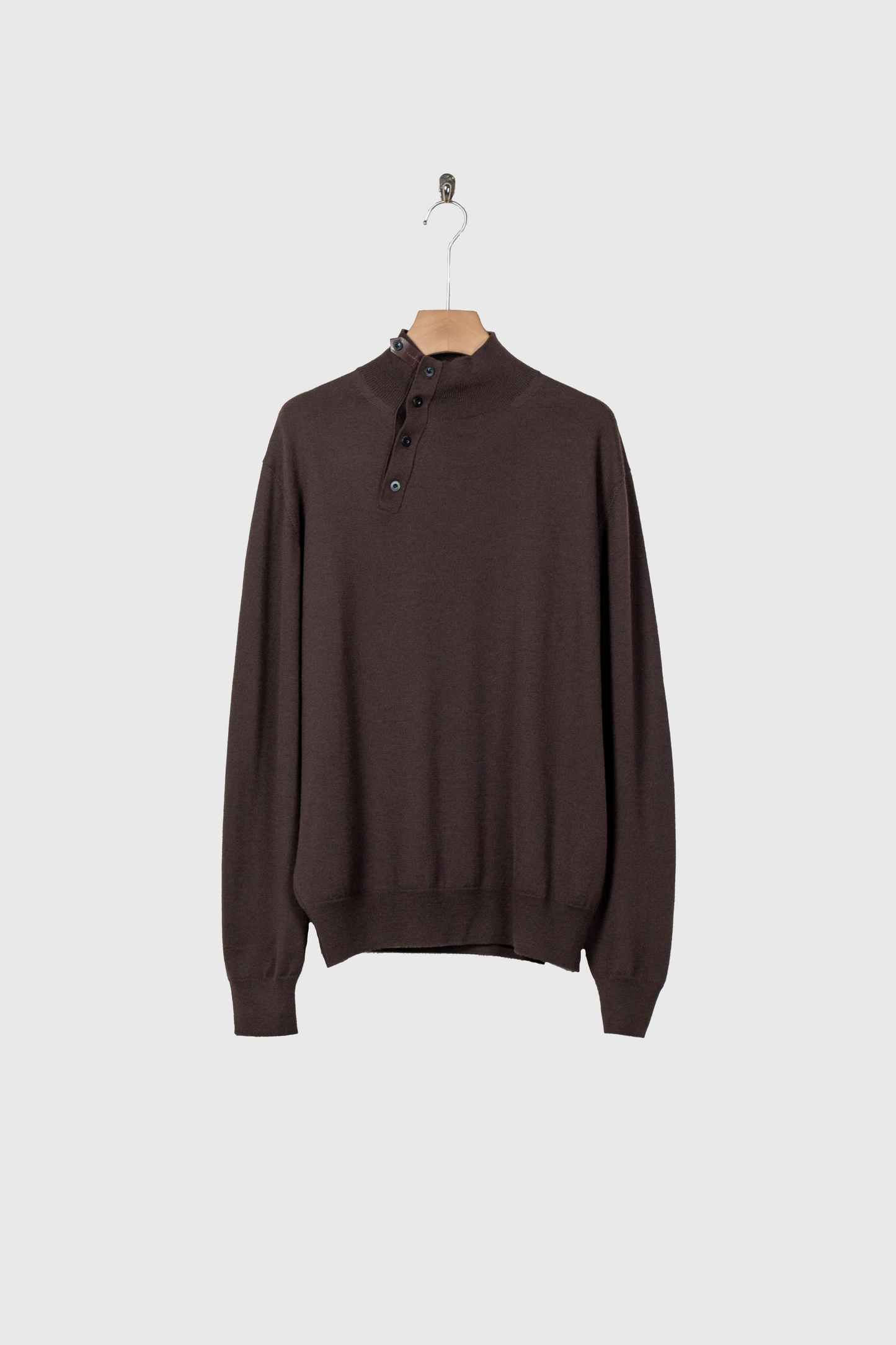 WOOL HIGH-NECK KNIT PULLOVER